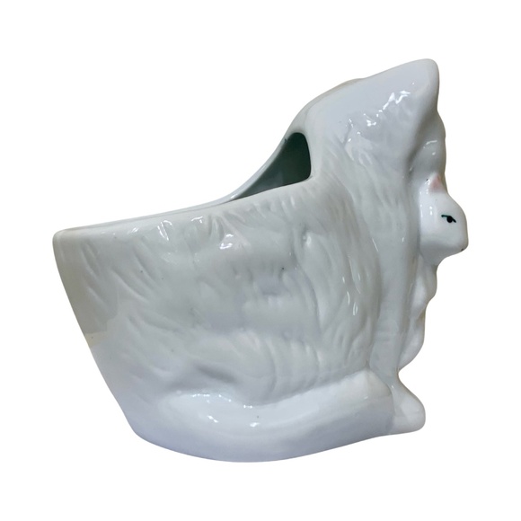 Mama Cat Holding Baby Kitten Planter Figurine, Ceramic, Vintage - (1950's) - Picture 5 of 10